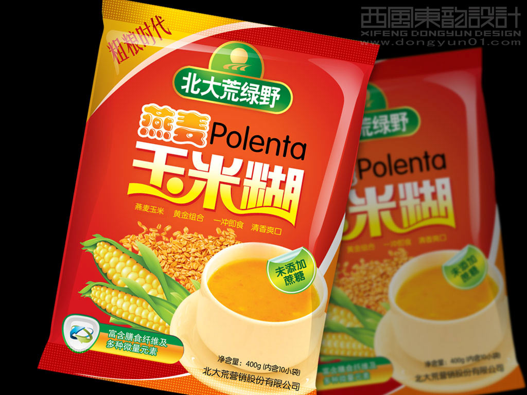 北大荒系列玉米糊包裝設計之燕麥玉米糊包裝設計
