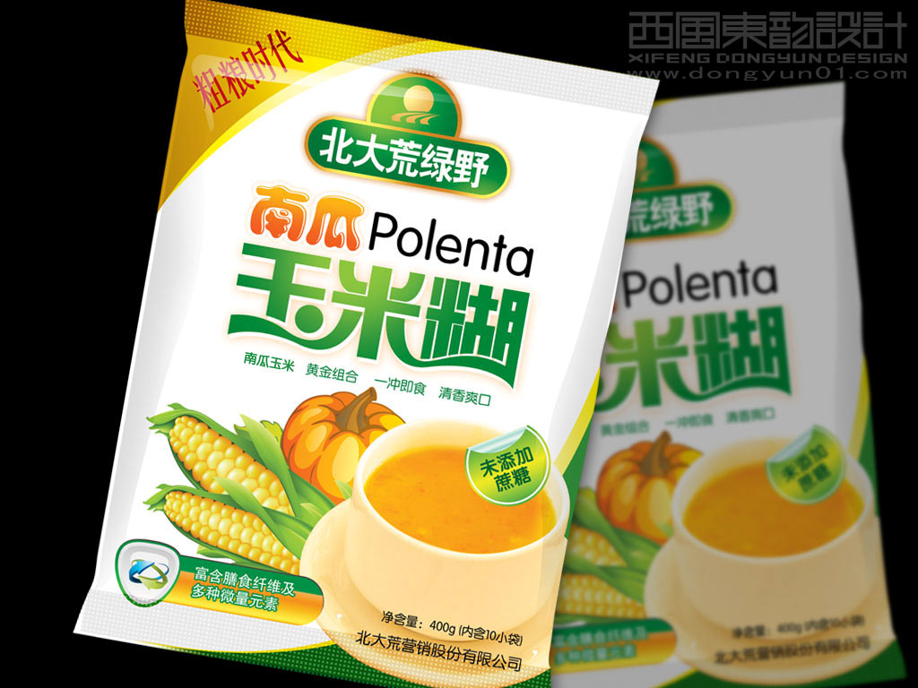 北大荒系列玉米糊包裝設計之南瓜玉米糊包裝設計