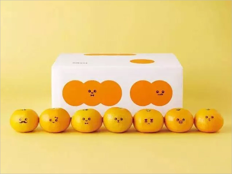 日本桔子紙盒包裝設(shè)計，俏皮可愛