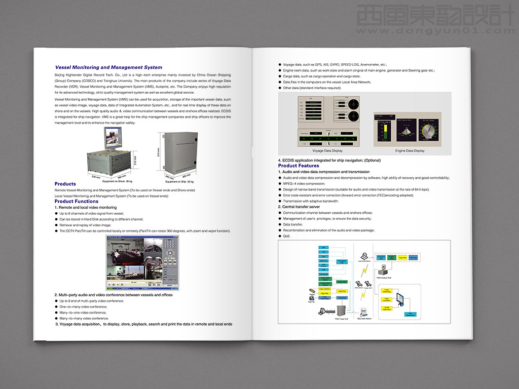 北京海蘭信數(shù)據(jù)記錄科技有限公司船舶監(jiān)控管理系統(tǒng)（VMS）宣傳折頁設計之內(nèi)頁設計