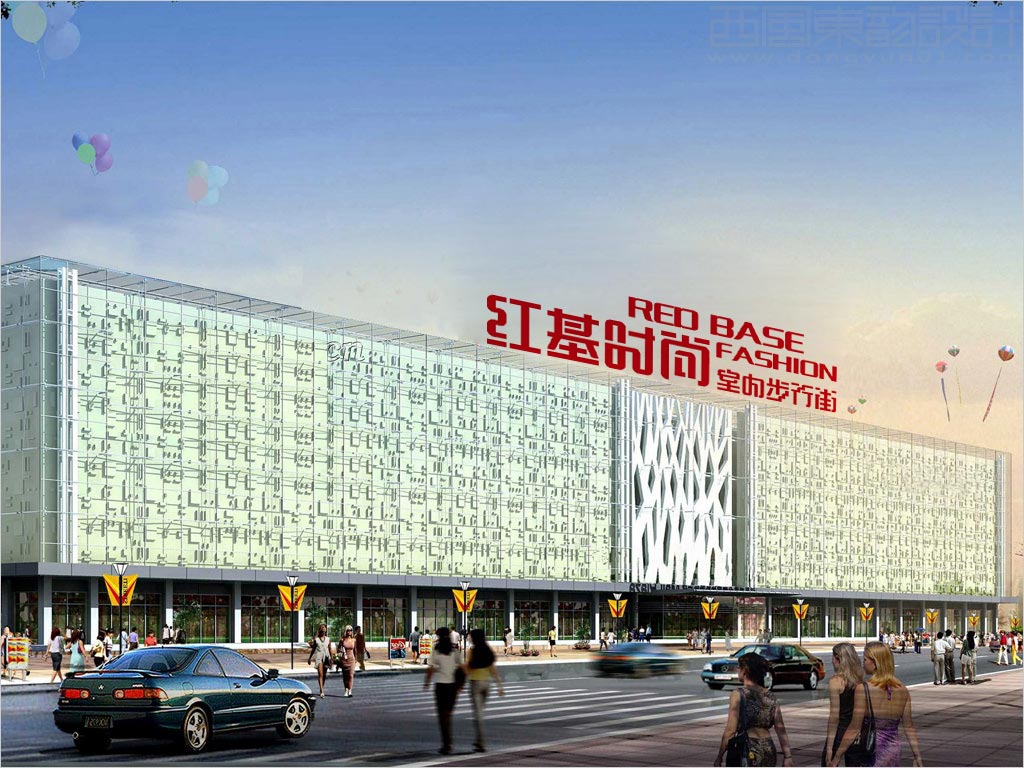 吉林省輝南縣紅基時尚室內(nèi)步行街樓梯標識標牌設(shè)計