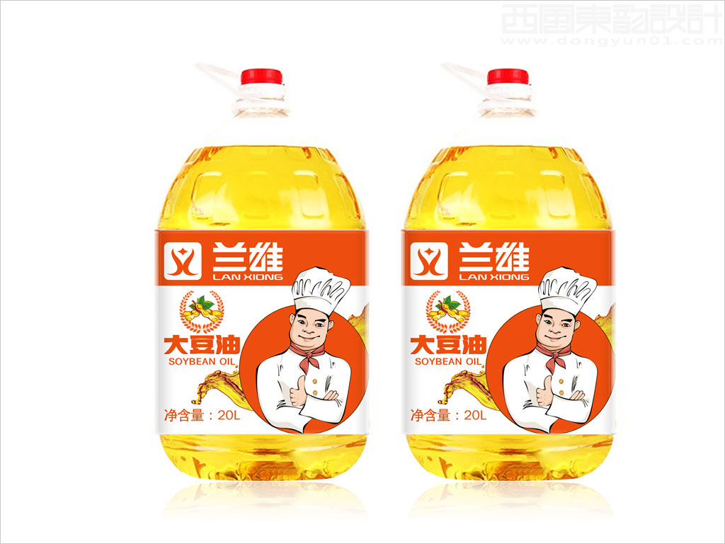 北京蘭雄貿易有限公司餐飲行業(yè)20升桶裝大豆食用油包裝設計