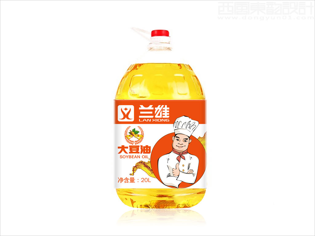 北京蘭雄貿易有限公司餐飲行業(yè)20升大包裝桶裝大豆食用油包裝設計圖片