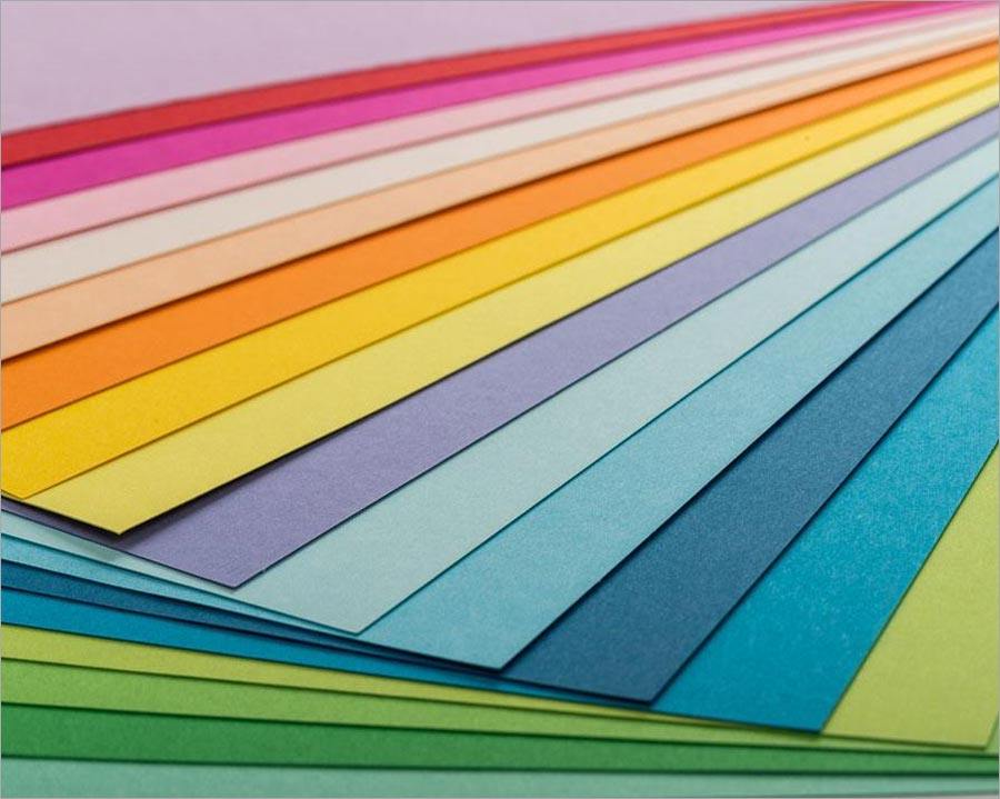 各種顏色的紙張