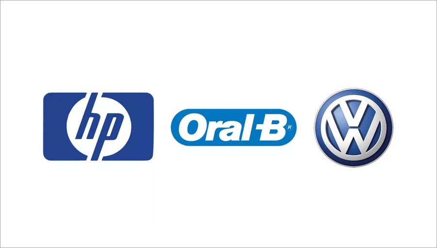 標志設(shè)計中藍色加白色的組合應(yīng)用