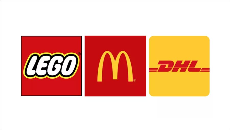 標志設(shè)計中紅色加黃色的組合應(yīng)用