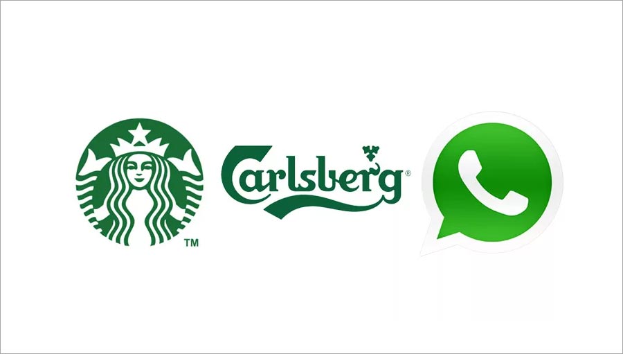 標志設(shè)計中綠色加白色的組合應(yīng)用