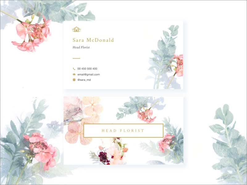 水彩和浪漫華麗的名片設(shè)計 水彩和浪漫華麗的名片設(shè)計