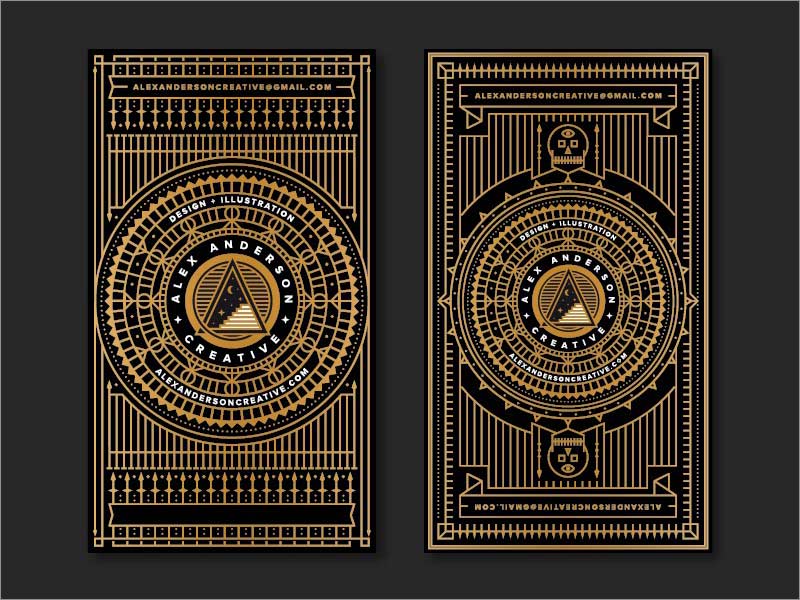 金箔和奢侈品的名片設(shè)計 金箔和奢侈品的名片設(shè)計