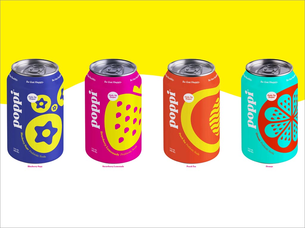 Poppi益生元蘇打水飲料包裝設(shè)計