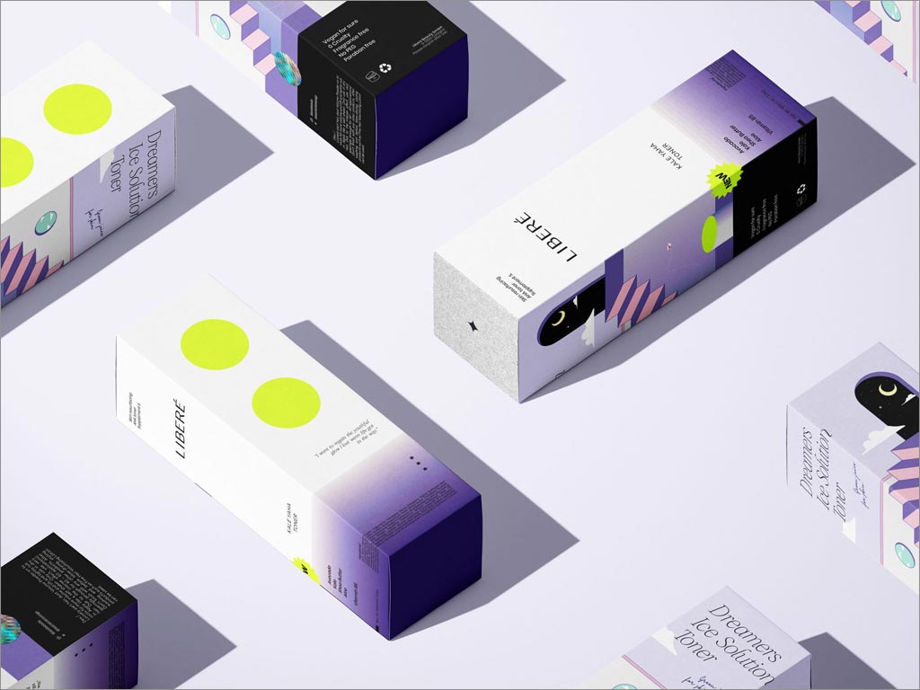 奇特而時尚的LIBERé護膚品包裝設(shè)計