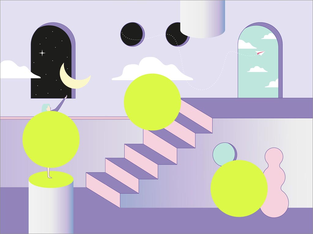 奇特而時尚的LIBERé護膚品包裝核心插圖設(shè)計