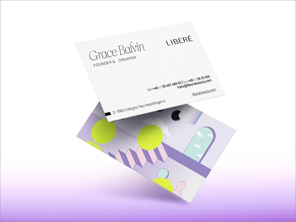 LIBERé護膚品品牌名片設(shè)計
