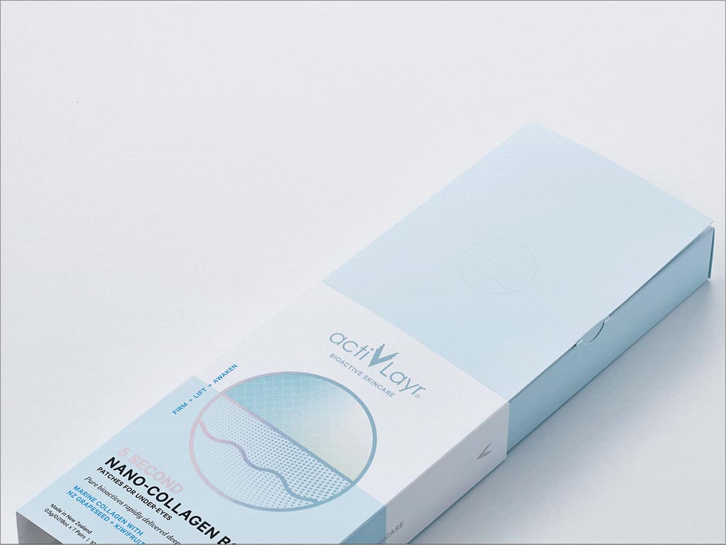 新西蘭activLayr海洋膠原蛋白面膜包裝盒設(shè)計(jì)之抽開(kāi)效果