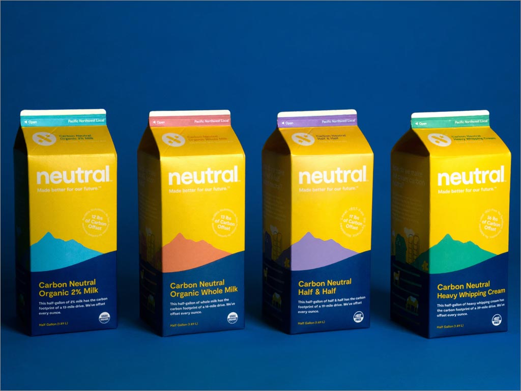 美國(guó)Neutral牛奶利樂磚包裝設(shè)計(jì)