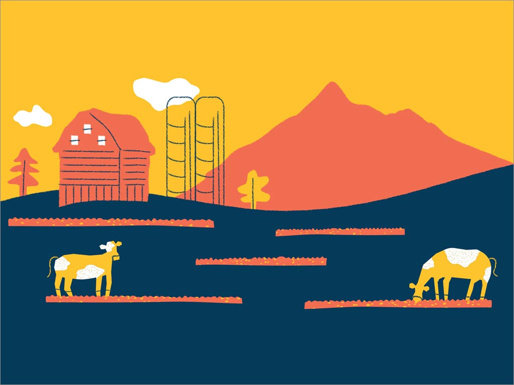 美國(guó)Neutral牛奶利樂磚包裝設(shè)計(jì)之核心插畫