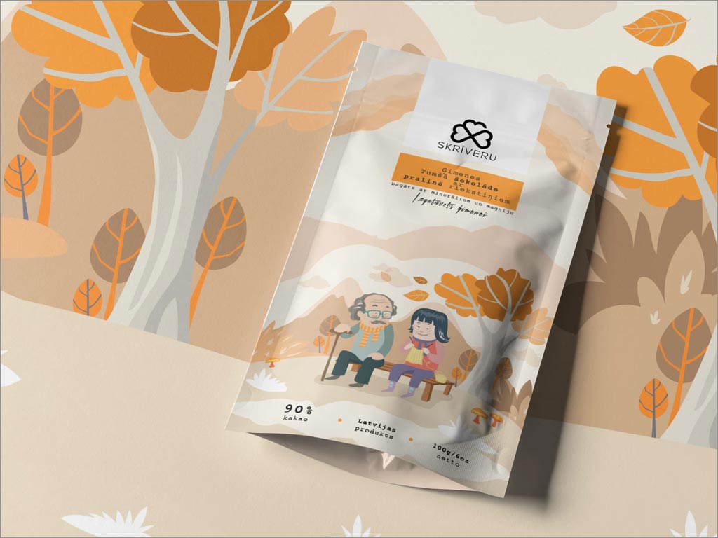 拉脫維亞Skrīveru巧克力糖果包裝袋設計
