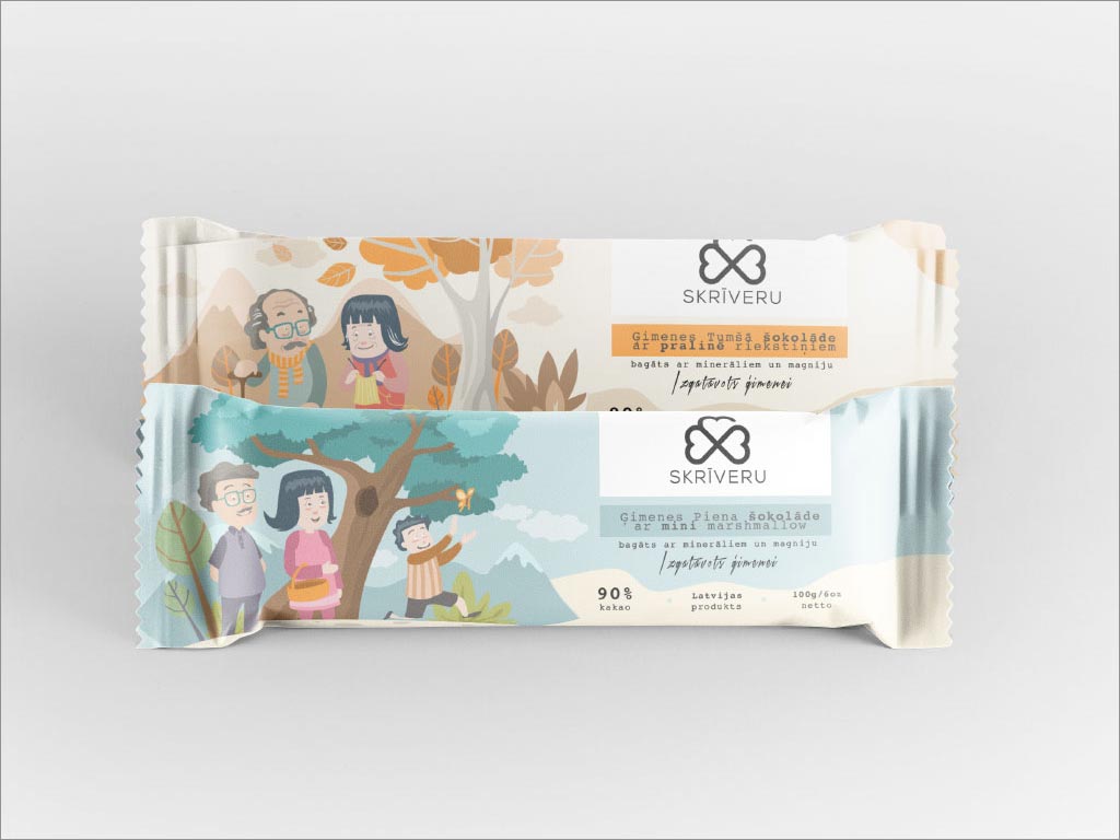 拉脫維亞Skrīveru巧克力糖果內(nèi)袋包裝設計