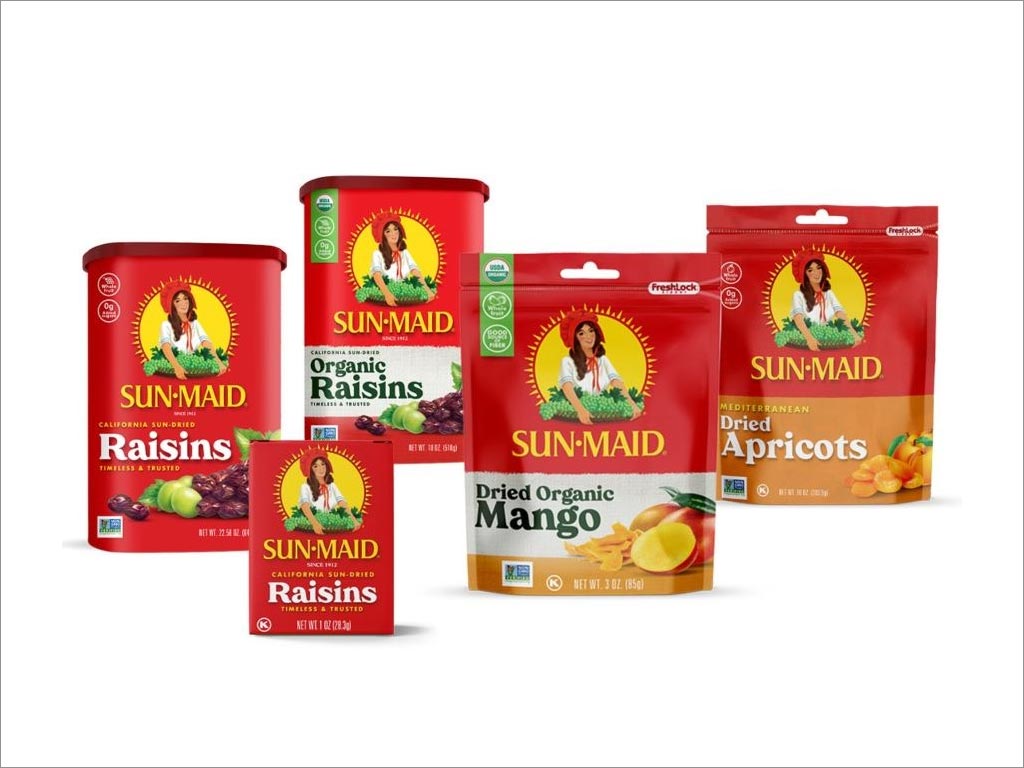 美國Sun-Maid農業(yè)合作社系列果干零食包裝設計