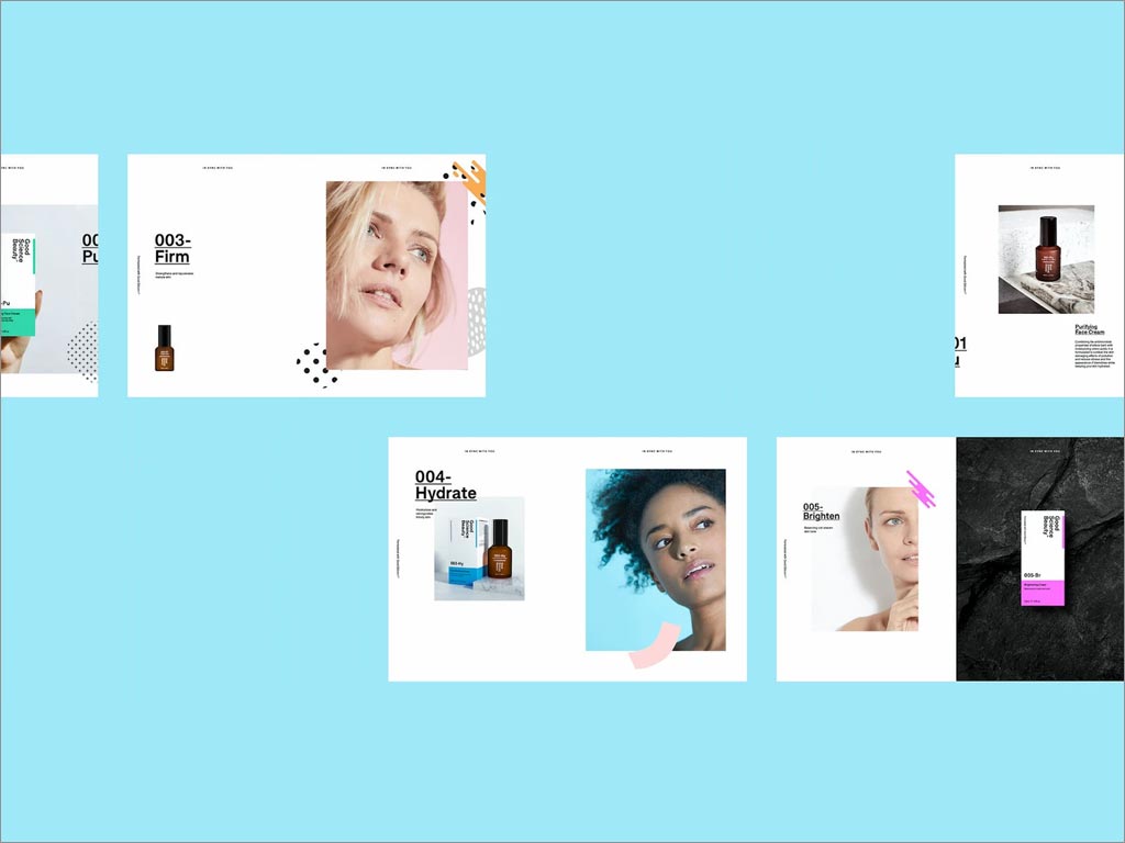 美國good science beauty護膚產(chǎn)品手冊頁面設計