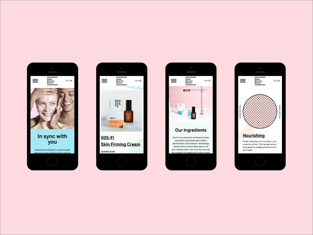美國good science beauty護膚產(chǎn)品手機端網(wǎng)站頁面設計