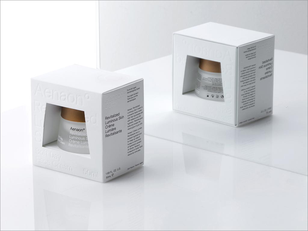 AENON化妝品包裝盒設(shè)計之45度角度展示