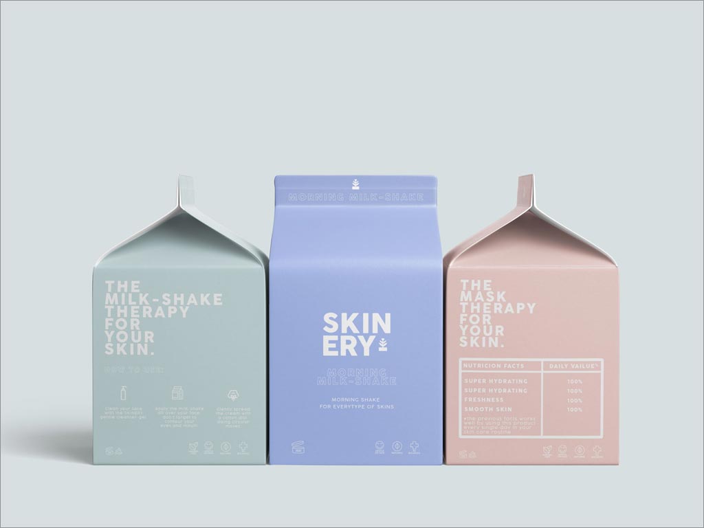 簡約的Skinery有機(jī)護(hù)膚產(chǎn)品包裝設(shè)計(jì)