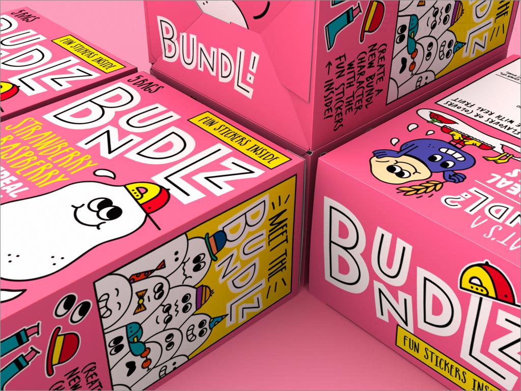 Bundlz兒童酸奶小吃零食包裝盒設(shè)計
