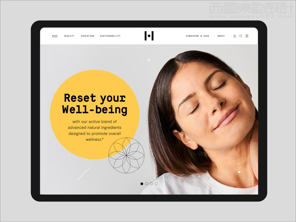 科學(xué)與自然完美融合的Healist保健品網(wǎng)站首頁設(shè)計