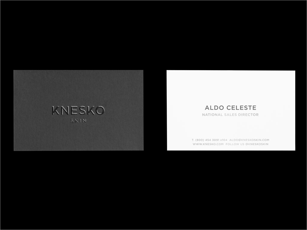 美國KNESKO SKIN化妝品品牌形象設(shè)計(jì)之名片設(shè)計(jì)