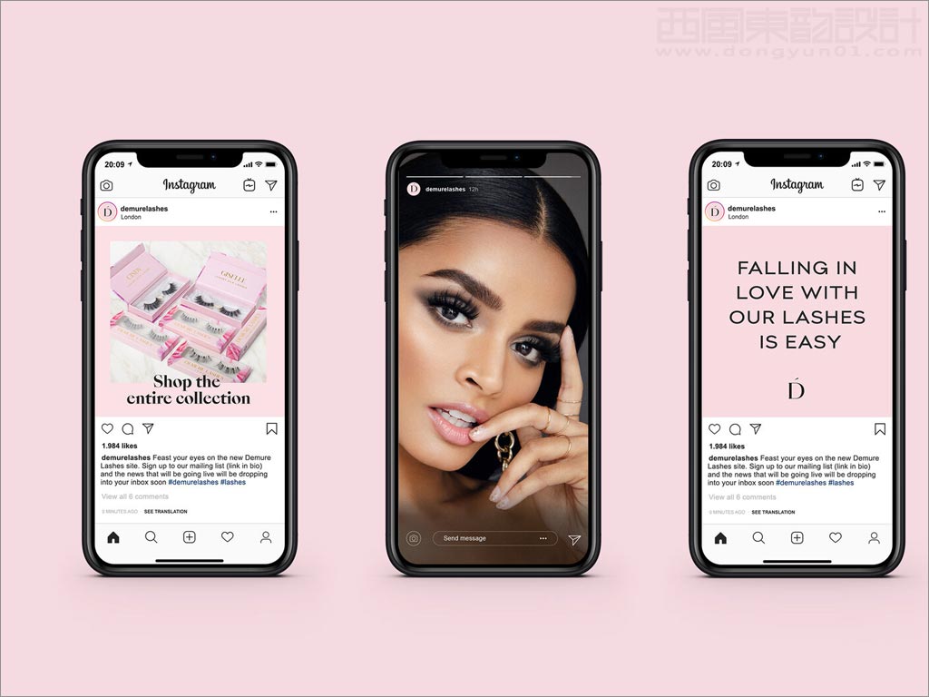 Demure Lashes假睫毛品牌形象設計之移動端網(wǎng)站設計