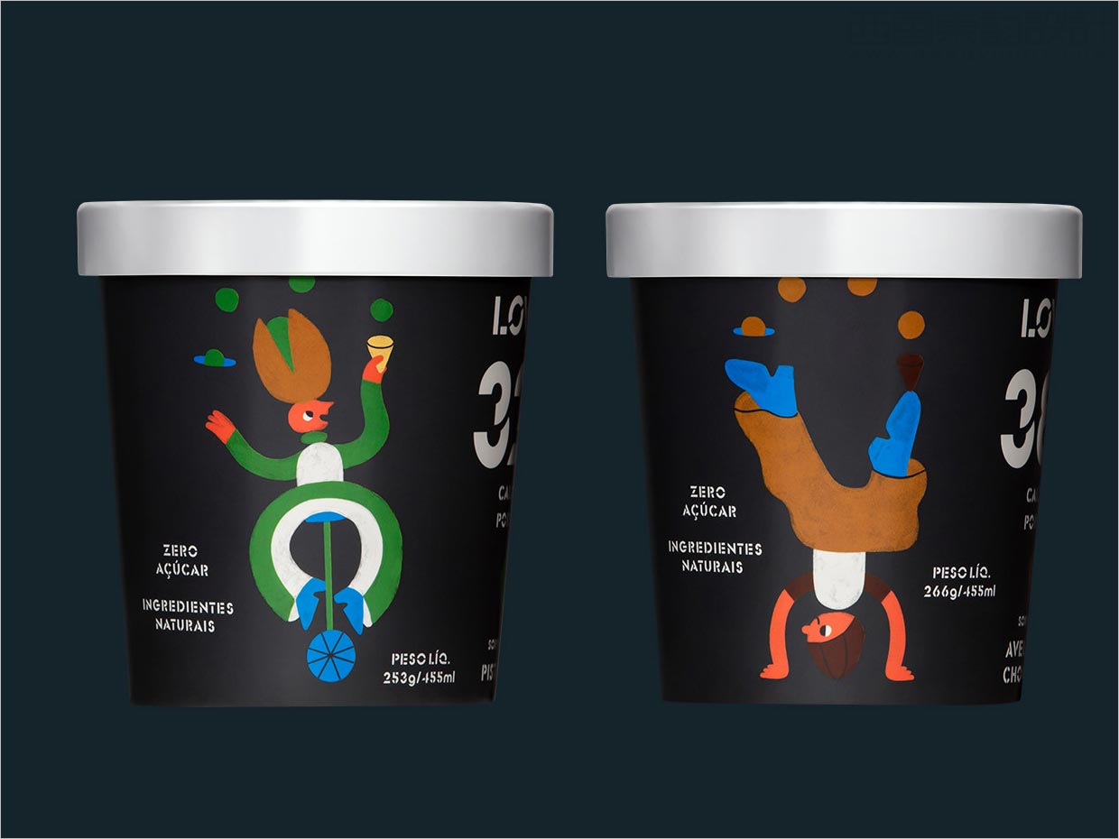 采用超現(xiàn)實插圖的巴西Lowko冰淇淋包裝設計