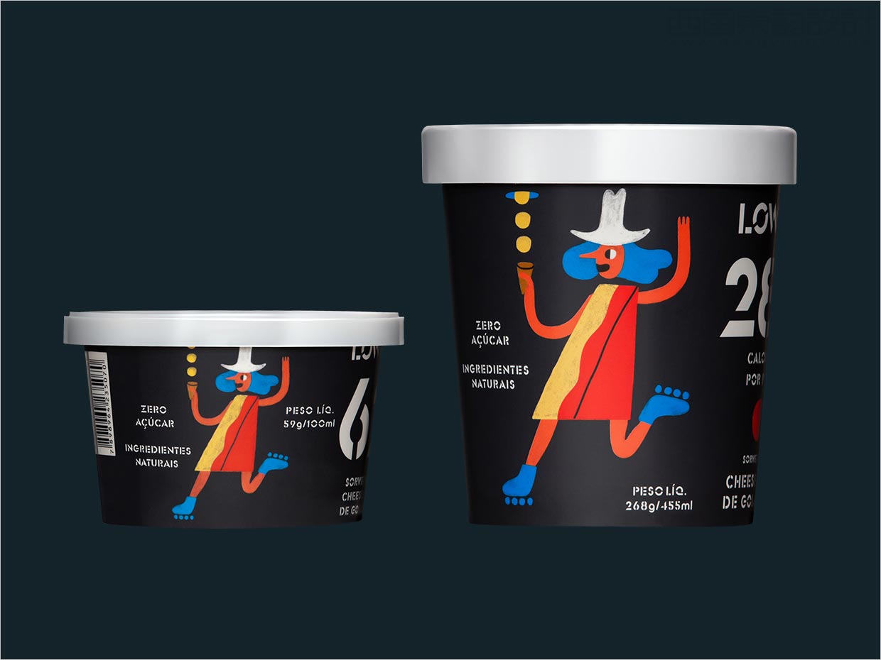 采用超現(xiàn)實插圖的巴西Lowko冰淇淋包裝設計