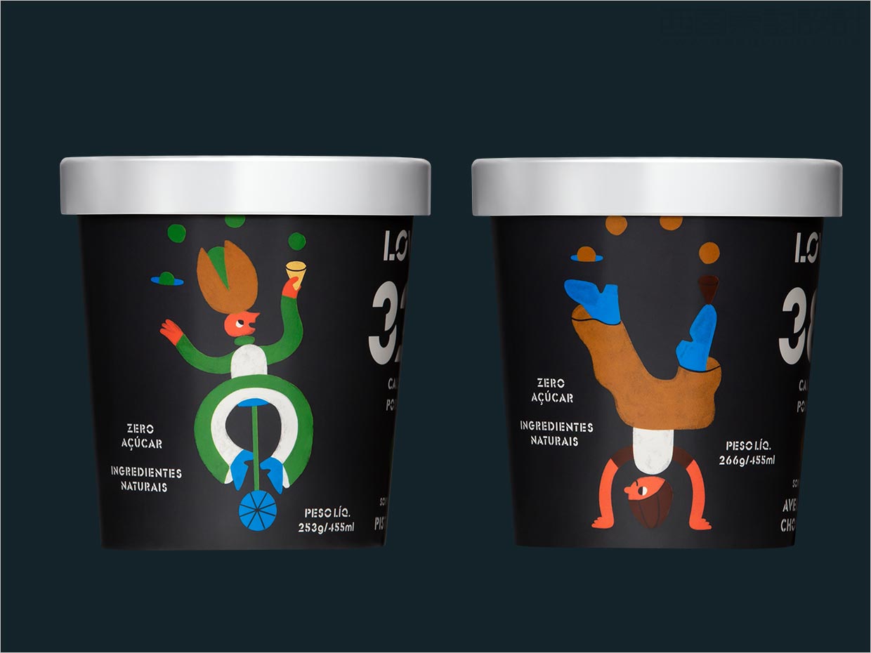采用超現(xiàn)實插圖的巴西Lowko冰淇淋包裝設計