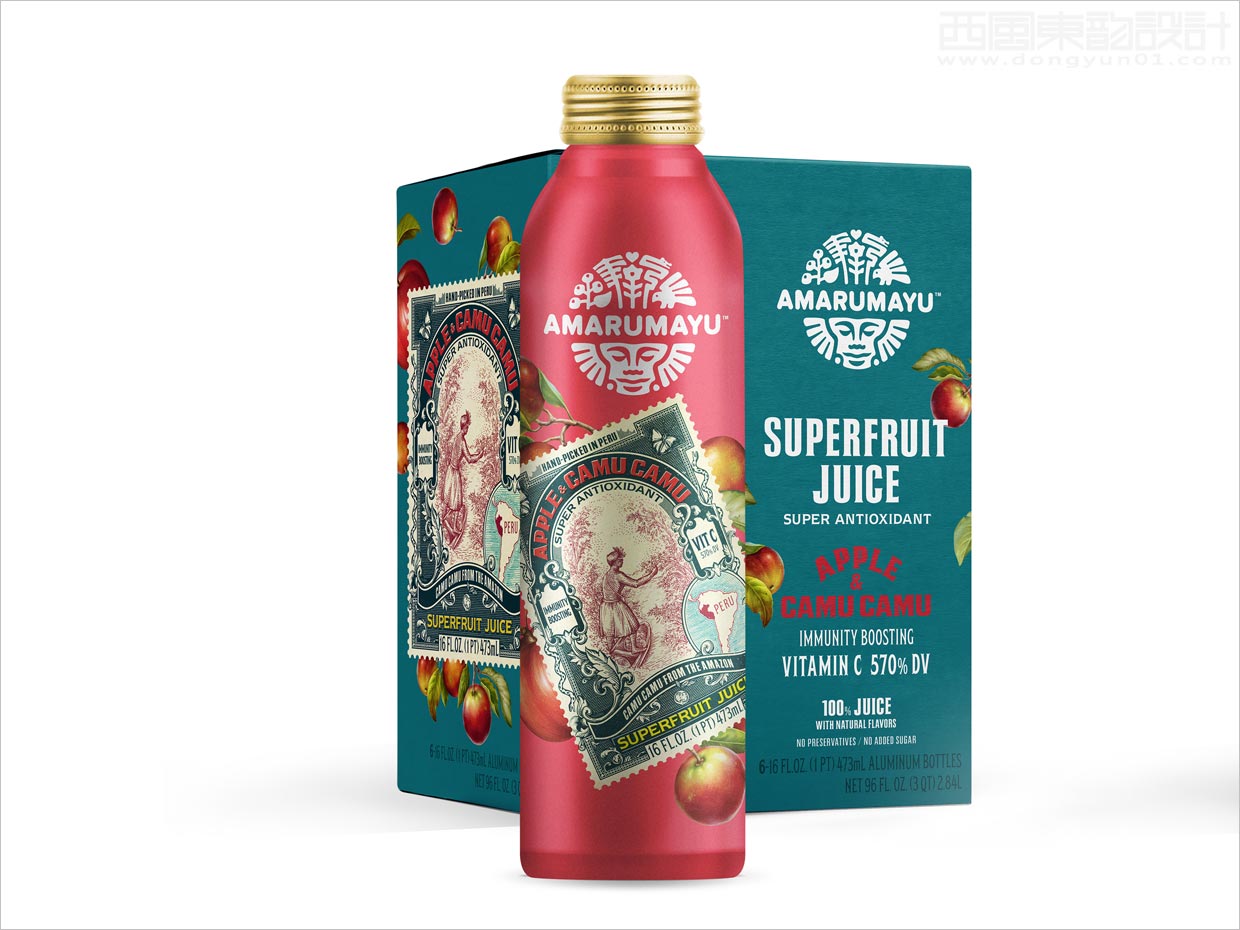 秘魯Amarumayu蘋果與camu功能性果汁飲料包裝設(shè)計