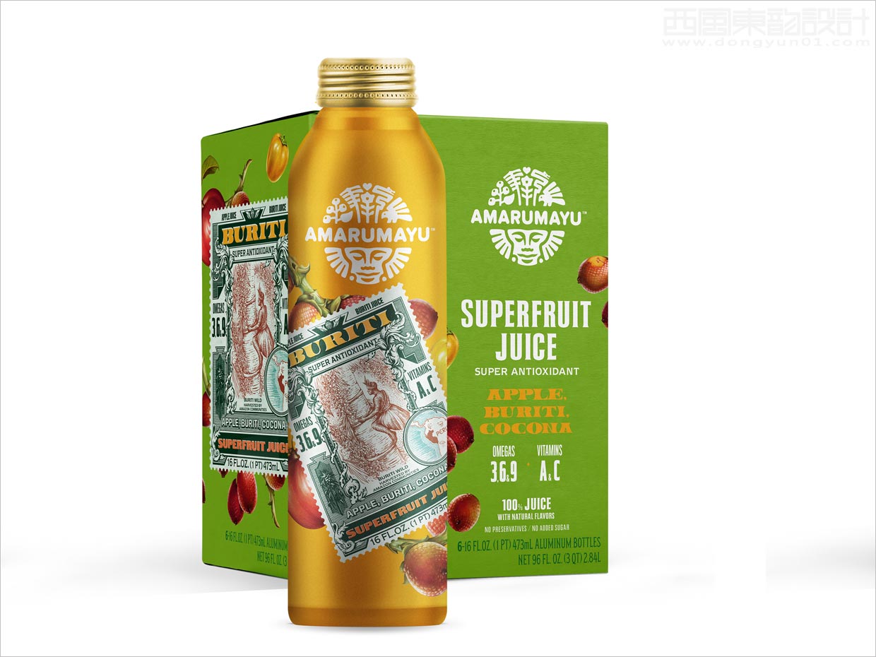 秘魯Amarumayu蘋果與buriti功能性果汁飲料包裝設(shè)計