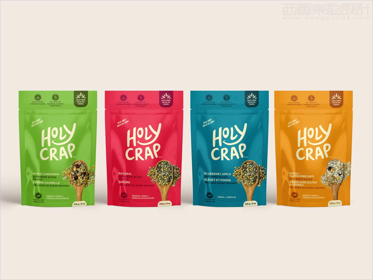 加拿大Holy Crap五谷雜糧食品包裝袋設(shè)計(jì)