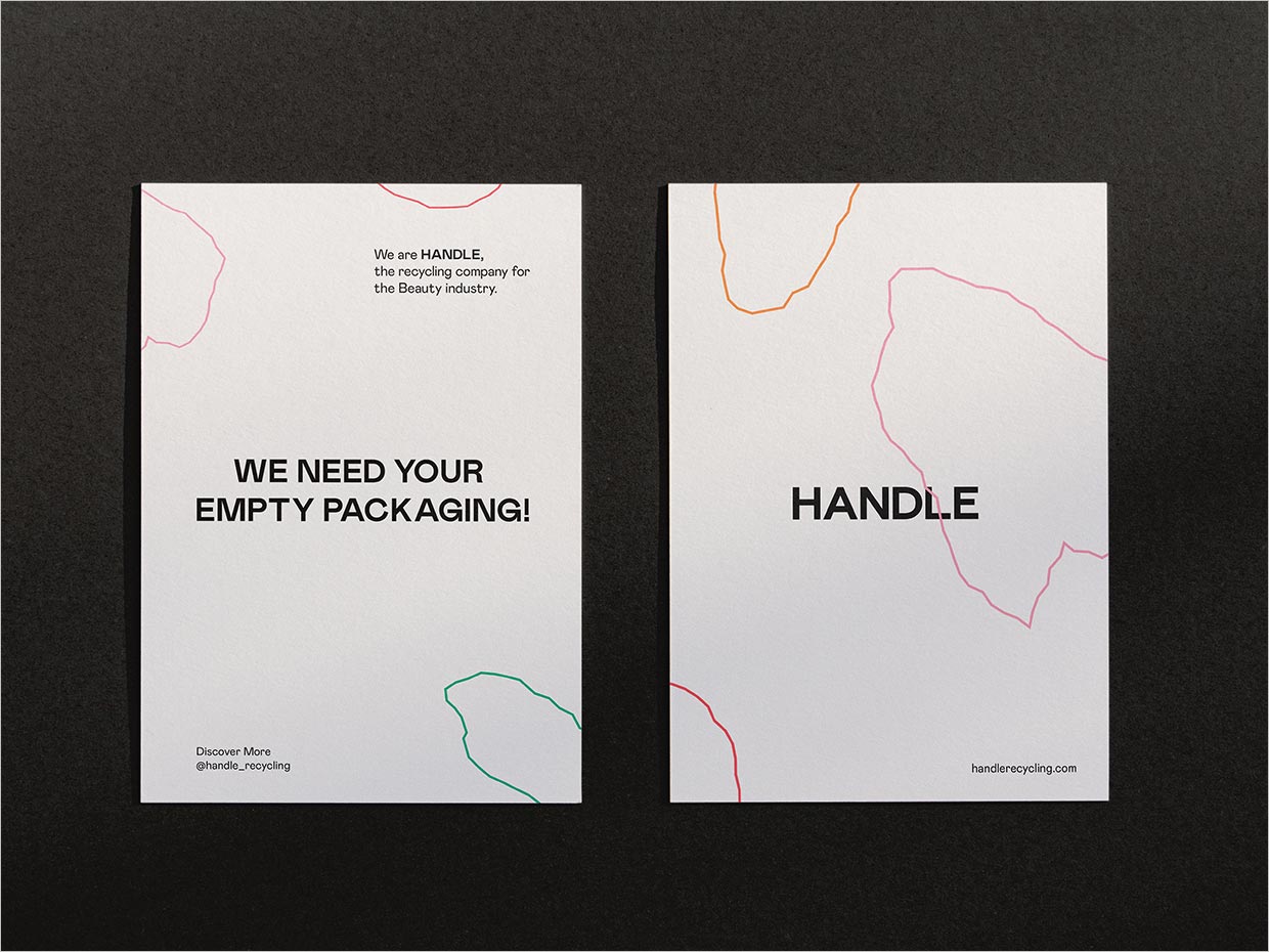 具有可持續(xù)性的英國Handle美容用品宣傳彩頁設(shè)計
