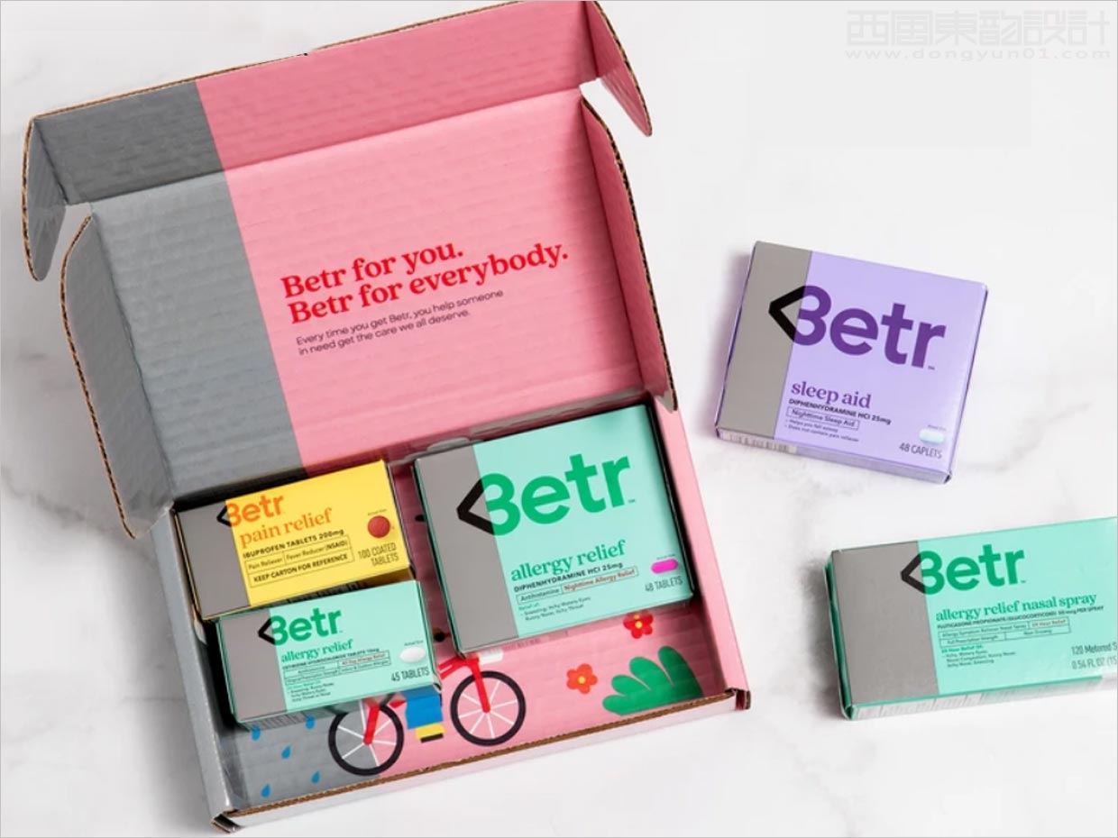 美國Betr OTC藥品快遞外箱包裝設(shè)計