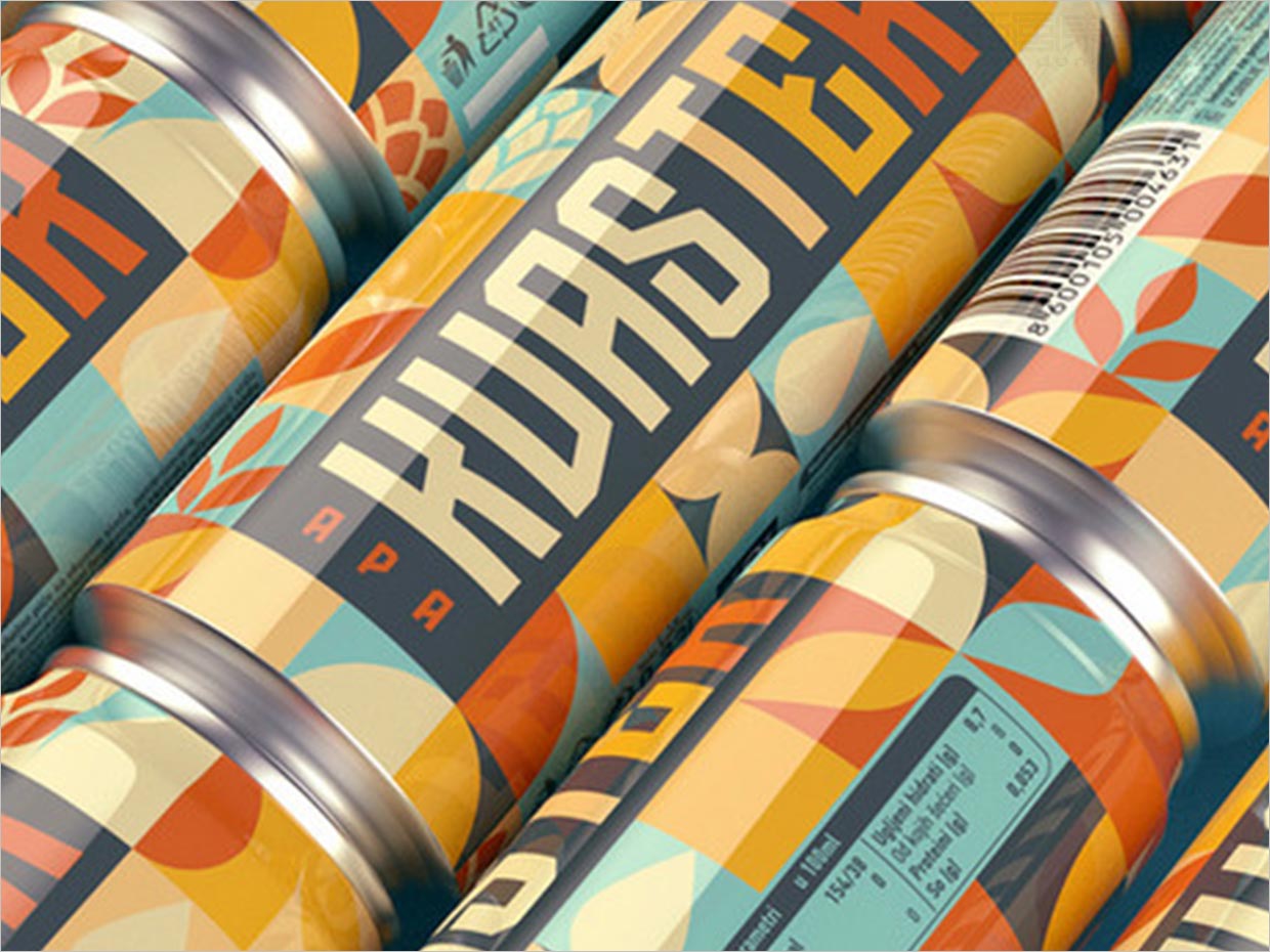 以現(xiàn)代方式創(chuàng)作的Kvaster傳統(tǒng)發(fā)酵飲料包裝設計之局部細節(jié)展示