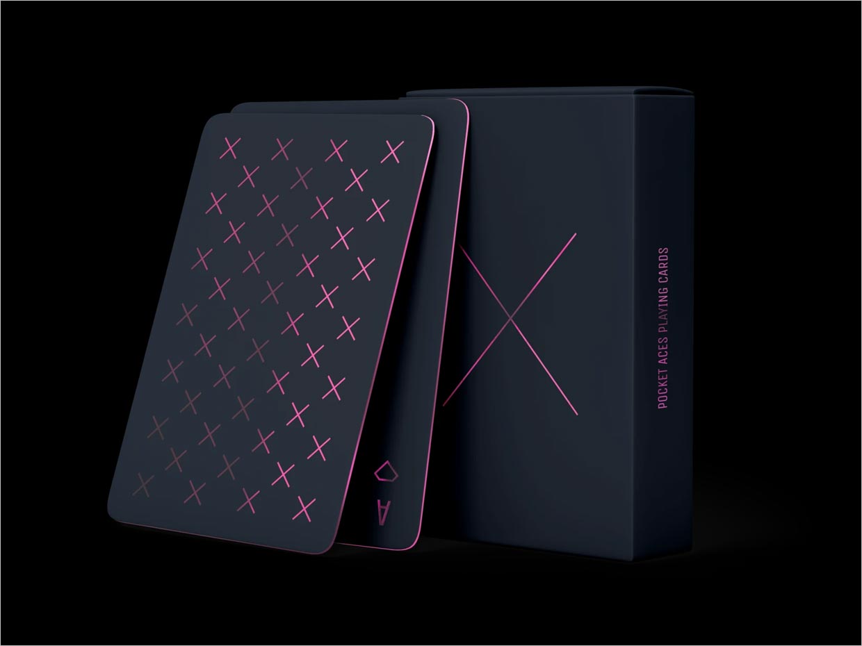 美國Pocket Aces撲克牌游戲玩具用品包裝設(shè)計