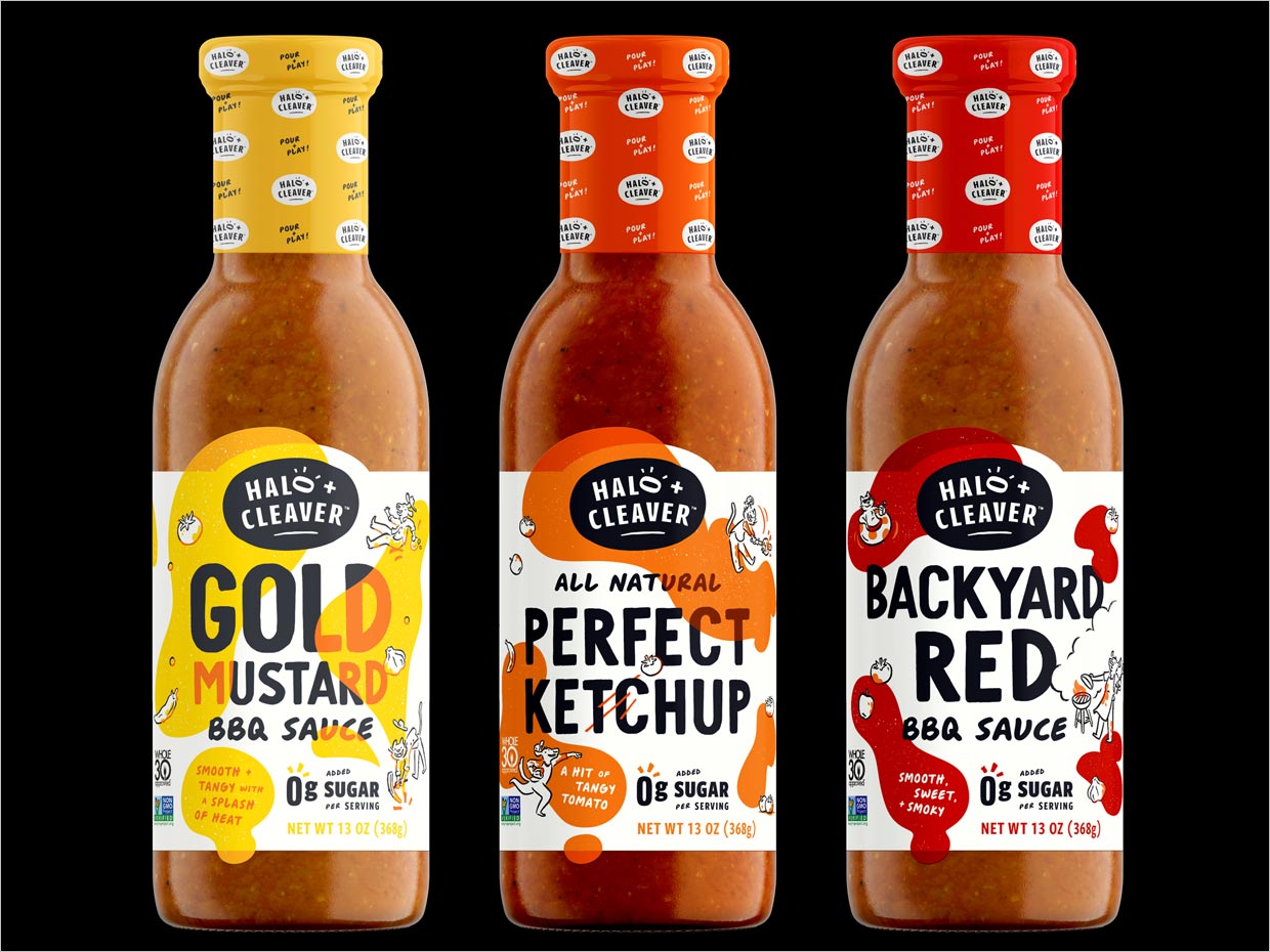 美國Halo+Cleaver醬料調(diào)味品包裝設(shè)計(jì)