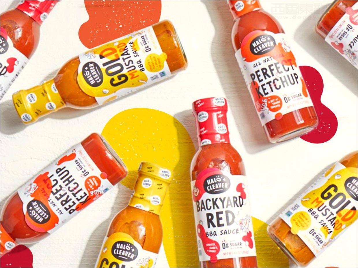 美國Halo+Cleaver醬料調(diào)味品包裝設(shè)計(jì)