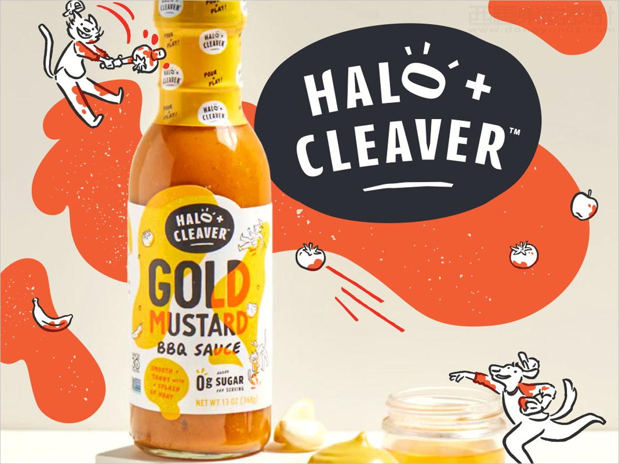 美國Halo+Cleaver醬料調(diào)味品包裝設(shè)計(jì)