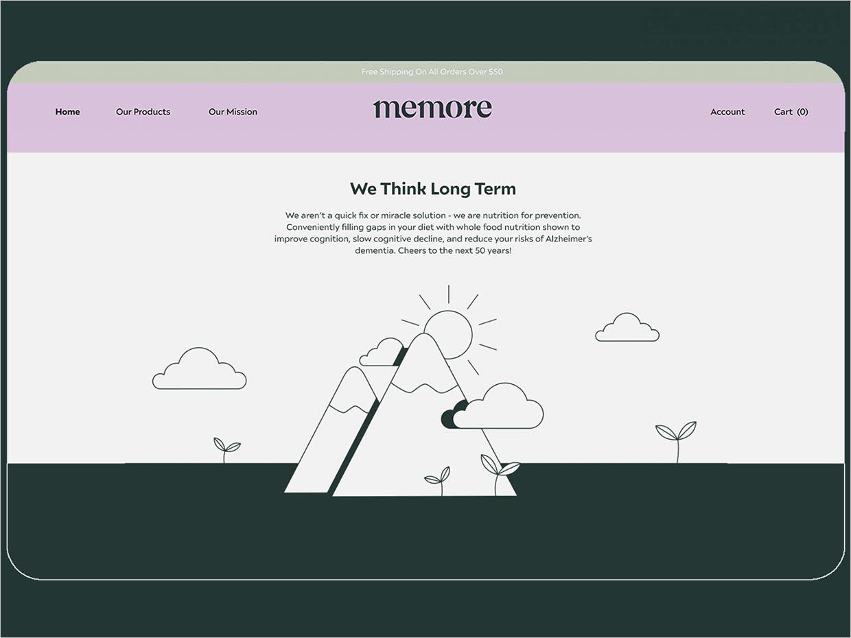 德國Memore地中海飲食法減肥代餐食品網(wǎng)站頁面設計