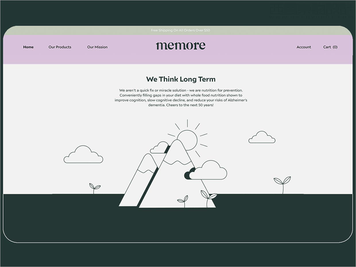 德國Memore地中海飲食法減肥代餐食品網(wǎng)站頁面設計