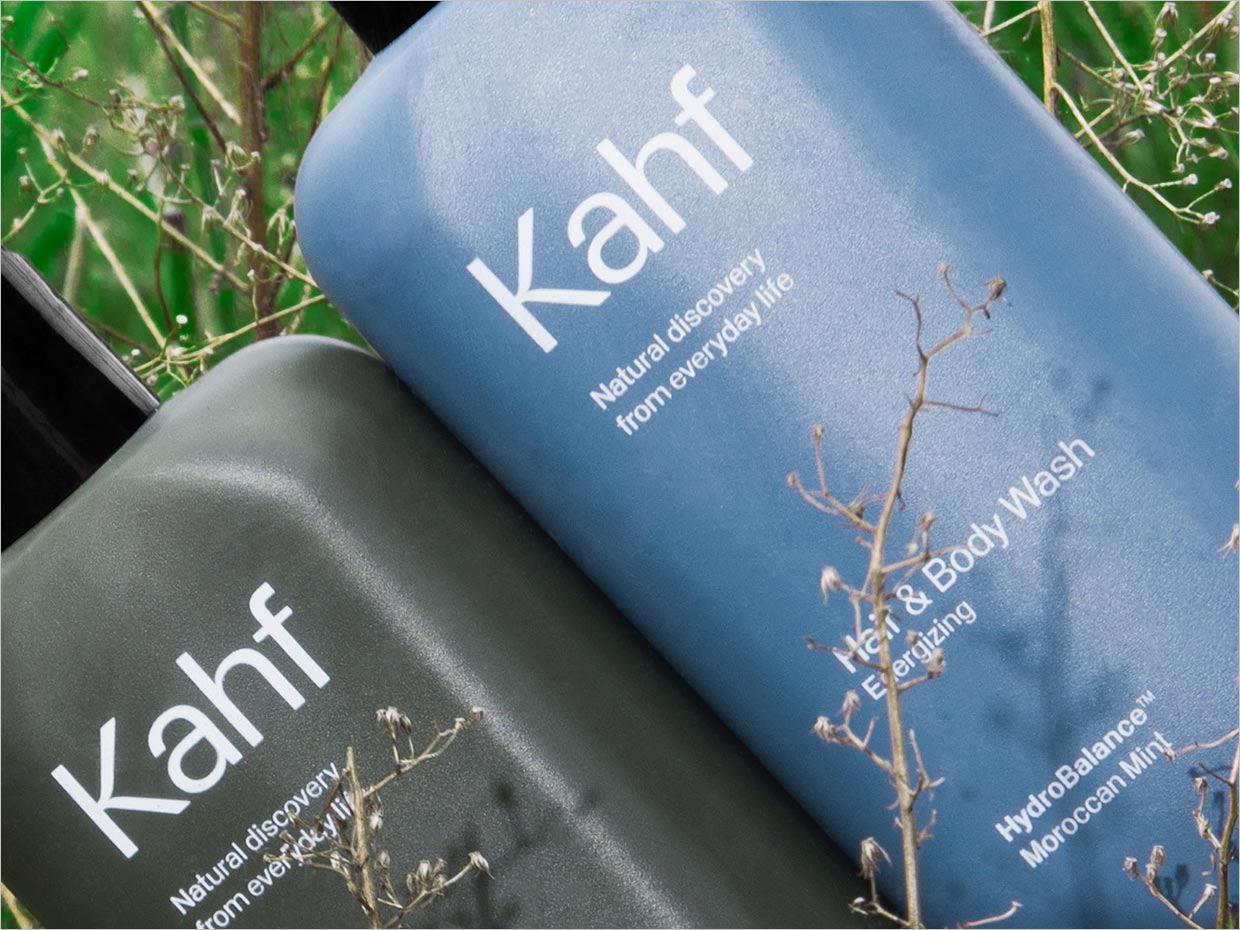 簡約的印度尼西亞Kahf男士護理化妝品包裝設(shè)計