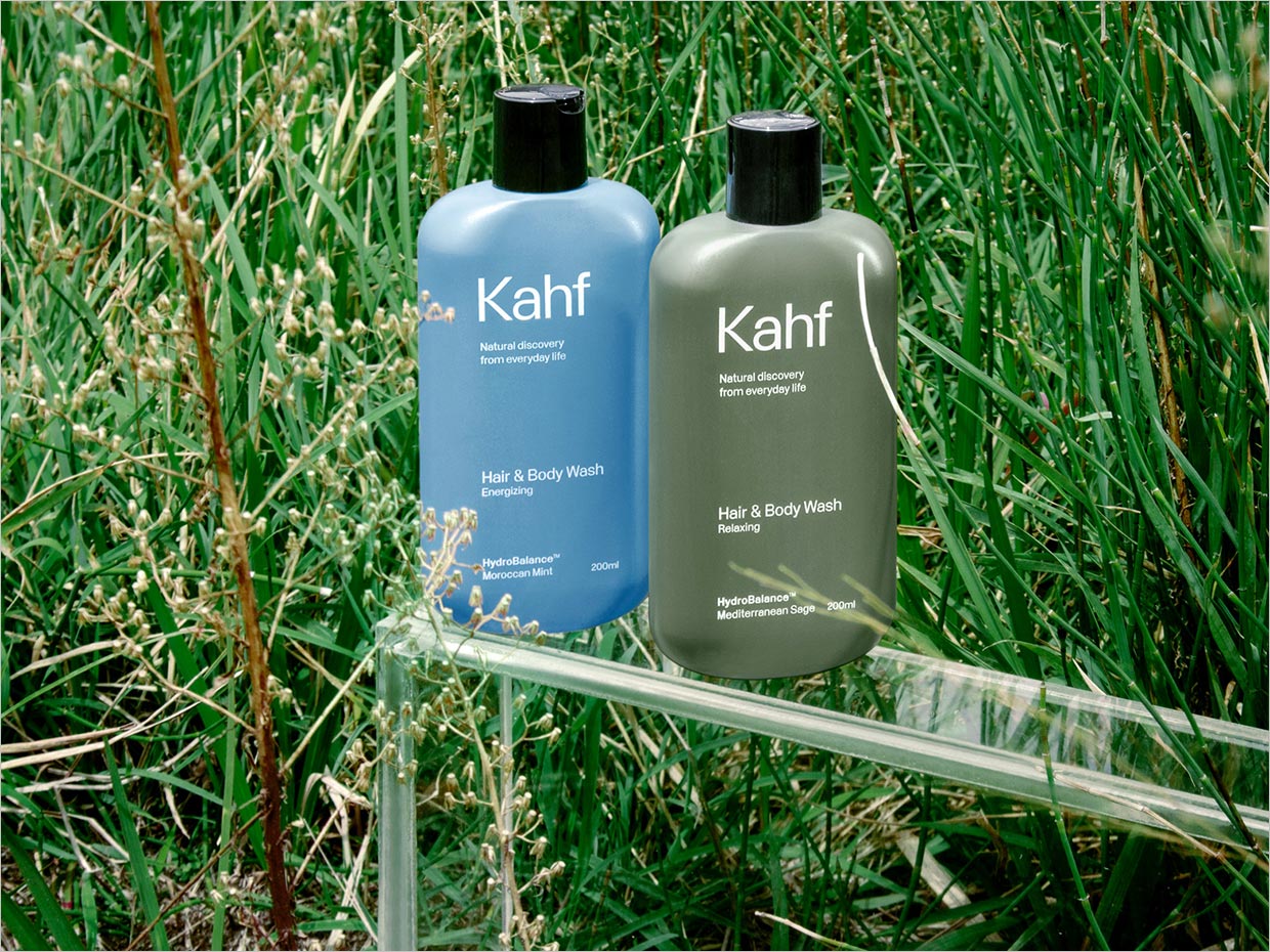 簡約的印度尼西亞Kahf男士護理化妝品包裝設(shè)計