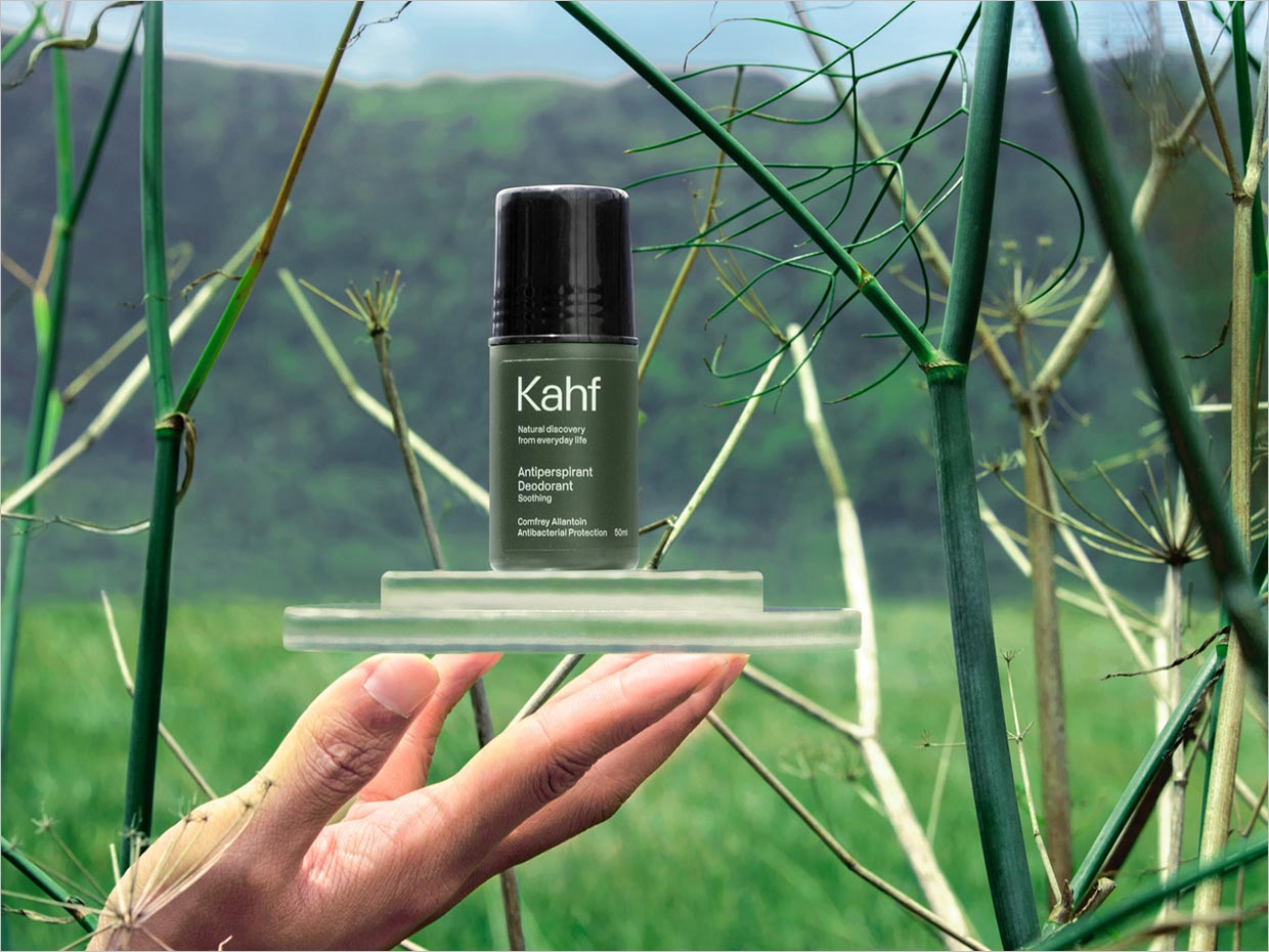 簡約的印度尼西亞Kahf男士護理化妝品包裝設(shè)計