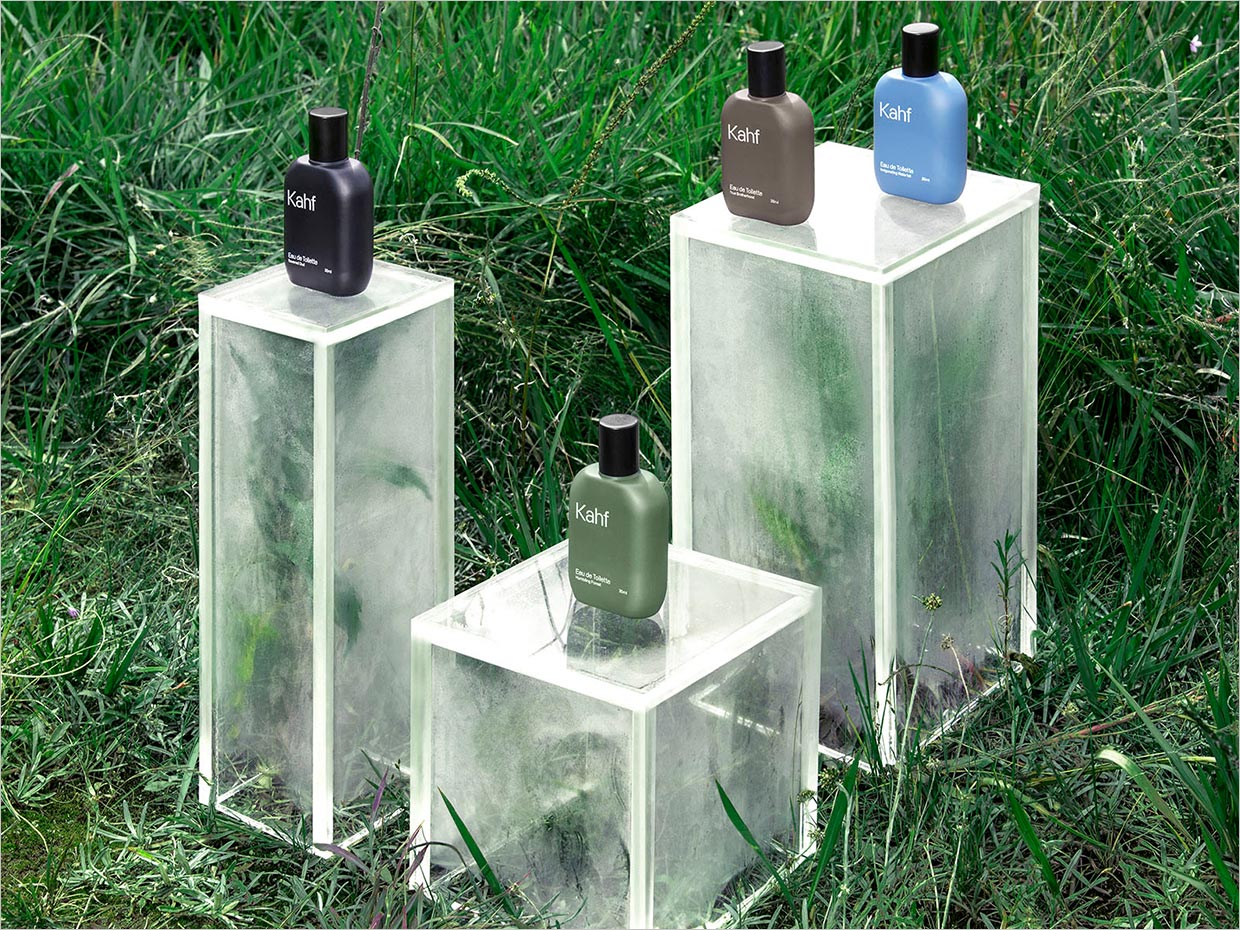 簡約的印度尼西亞Kahf男士護理化妝品包裝設(shè)計